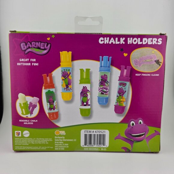 HIT Entertainment Limited Barney 5 Pieces Jumbo Chalk Holders for Kids NEW - Picture 3 of 6